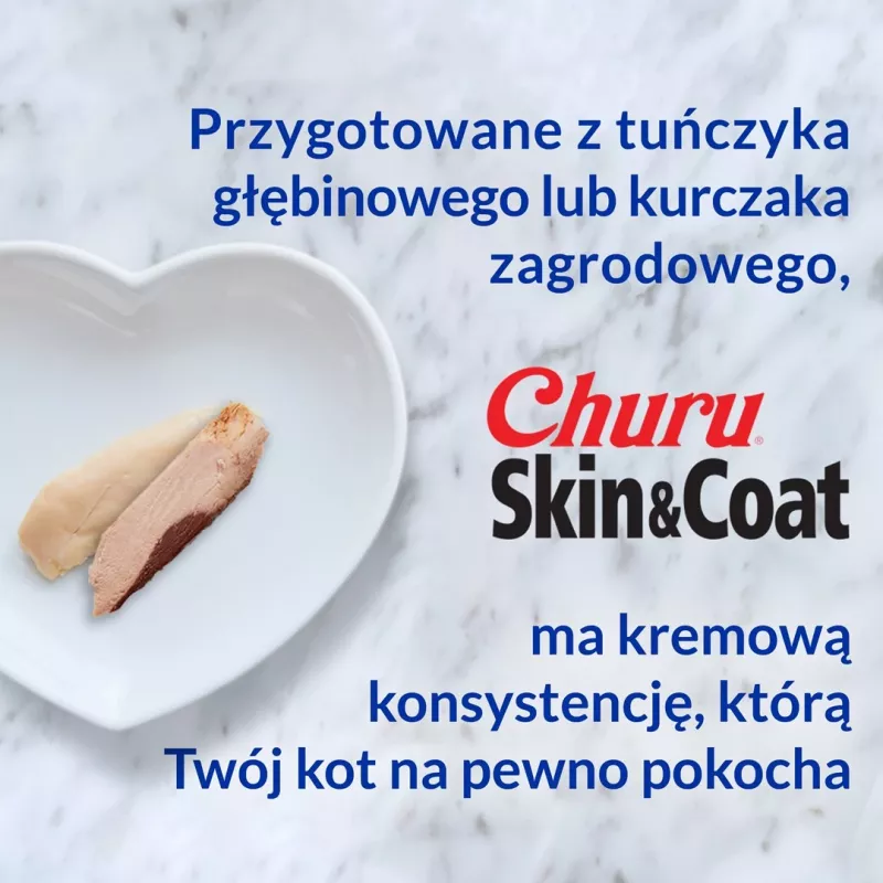 INABA Churu Skin&Coat Chicken recipe kaķu gardumi - 4x14 g