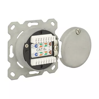 DeLOCK 86195 RJ-45 sienas kontaktligzda, Cat6a, balta