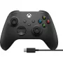 Microsoft Xbox Wireless Controller + USB-C kabelis Melns Spēļu kontrolieris Analogs / Digitāls PC, Xbox One, Xbox One S, Xbox One X, Xbox Series S, Xbox Series X