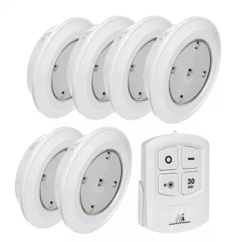 Maclean Energy MCE165 LED lampu komplekts ar tālvadību, AAA baterijas, 6 gab. komplektā