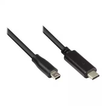 Good Connections USB 2.0 kabelis C-Mini B5pol. melns 1,8 m