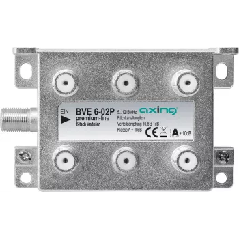 Axing BVE 6-02P - Kabeļu sadalītājs - 5 - 1218 MHz - Pelēks - A - 10,8 dB - F (BVE602P)