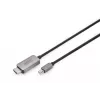 DIGITUS DB-340109-010-S - Adaptera kabelis - Mini DisplayPort (vīrietis) uz HDMI (vīrietis) - 1,0 m - 8K 60 Hz atbalsts - Melns