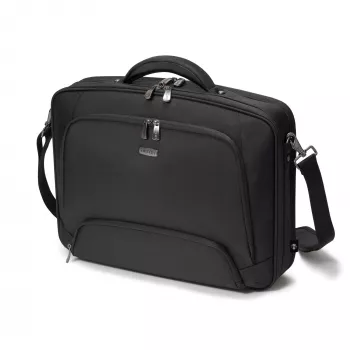 Portfelis DICOTA Eco Multi PRO 11-14.1 collu melns ar rokturi un plecu siksnu