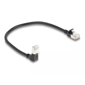 Tīkla kabelis DeLOCK RJ45 Cat.6A 0,25m Melns