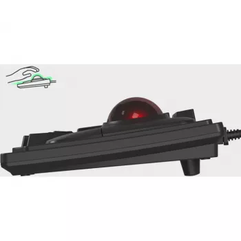 Vadu mehāniskā pilnizmēra tastatūra KeySonic KSK-8202ELU-T (DE) — USB, vācu izkārtojums, melna