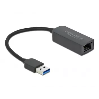 Adapter USB Type-A vīriešu uz 2.5 Gigabit LAN DeLOCK 66646