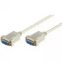 Wentronic Goobay nulmodema kabelis D-SUB, pelēks, 2 m - D-SUB/RS-232 ligzda (9-pin) > D-SUB/RS-232 ligzda (9-pin) (68484)
