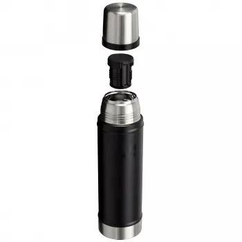 Termoss STANLEY The Legendary Classic 0,6 L, melns, vakuumizolēta pudele