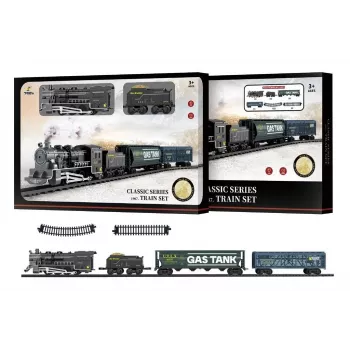 Elektriskais rotaļu vilciens Artyk Train Vintage 173806, bateriju darbināms retro stila dzelzceļa komplekts