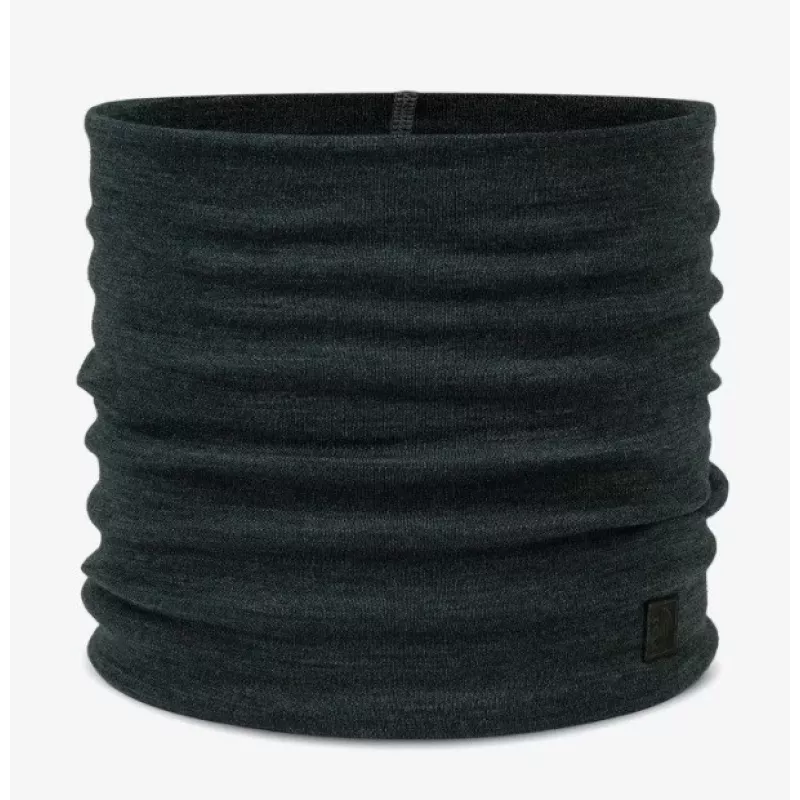 Kakla sildītājs Buff Merino Heavyweight Solid Forest – Buff merino smagā svara kakla sildītājs, bezšuvju, unisex, tumši zaļš