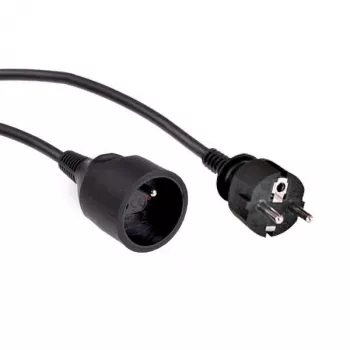 LOGON PSPC02 pagarinātājvads — 2 m, 1 kontaktligzda, melns
