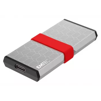Emtec X205 Mini 1 TB USB-C 3.2 Gen 2x2 ārējais SSD sudraba krāsā