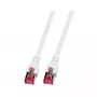 EFB-Elektronik RJ45 savienojuma kabelis Cat.6 S/FTP LSZH Balts 5m