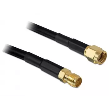 Koaksiālais kabelis DeLOCK 2m RP-SMA CFD200 Melns