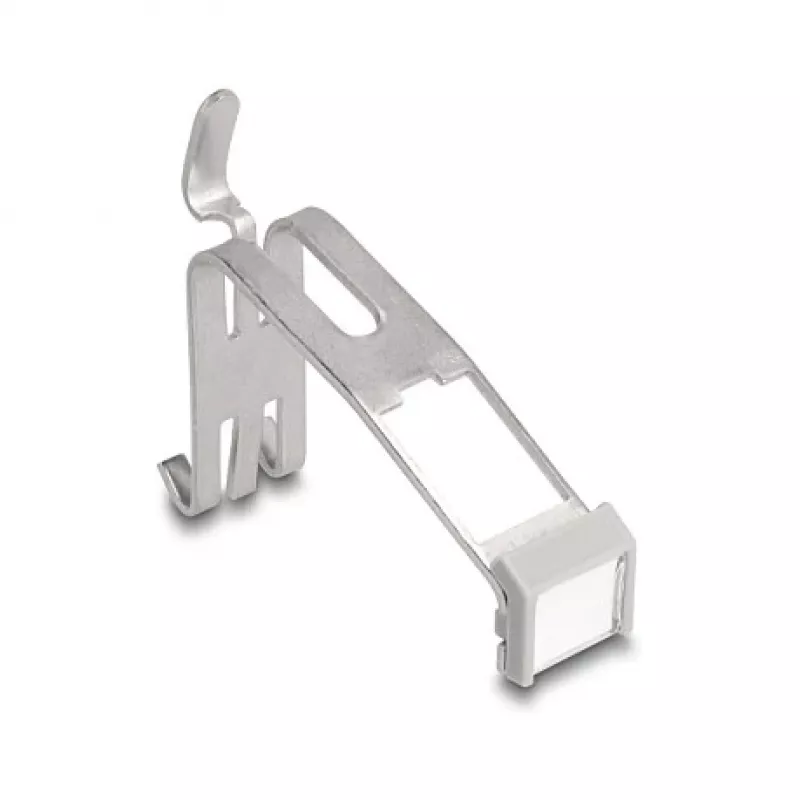DeLOCK 66477 Keystone turētājs montāžai uz DIN sliedes, 1 ports, ar marķējuma lauku, metāla