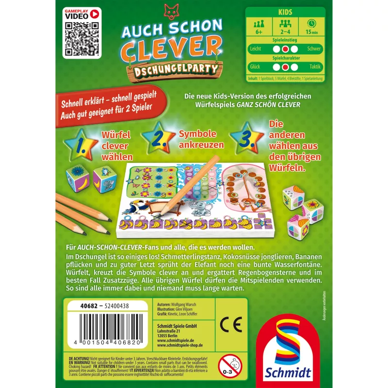 Auch schon clever - Dschungelparty, Galda spēle