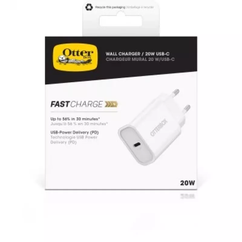 Sienas lādētājs OTTERBOX 78-81340 20W USB‑C (USB‑PD) Balts