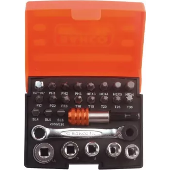 Bitu komplekts Bahco 2058/S26 18 gab. Hex Phillips Torx Tērauds