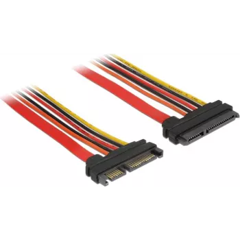 SATA pagarinātāja kabelis DeLOCK 84920 0,5m SATA 22-pin Melns Oranžs Sarkans Dzeltens