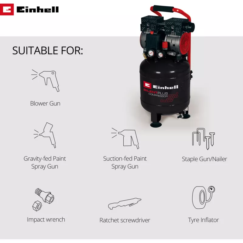 Gaisa kompresors Einhell TE-AC 24 Silent 750 W 135 l/min