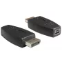 DeLOCK DisplayPort–Mini DisplayPort adapteris (vīrišķais–sieviešu) melns