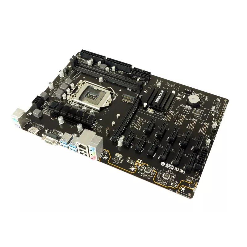 Mātesplate BIOSTAR TB360-BTC PRO 2.0 ATX Intel B360, LGA 1151, 2x DIMM DDR4 līdz 32GB, 11x PCIe x1 + 1x PCIe x16, M.2, SATA III, USB-A