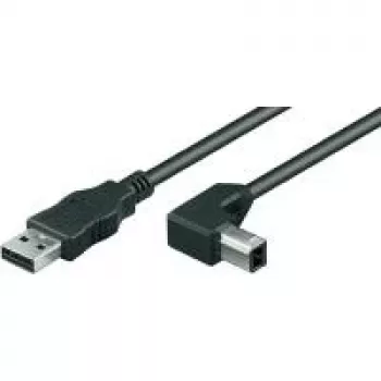 Wentronic Goobay USB 2.0 Hi-Speed kabelis, melns, 1 m - USB 2.0 spraudnis (A tips) > USB 2.0 spraudnis (B tips) (93017)
