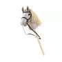 Pluša rotaļu zirgs Milly Mally 6626 gaiši pelēks – mīkstā rotaļlieta, kociņa zirgs