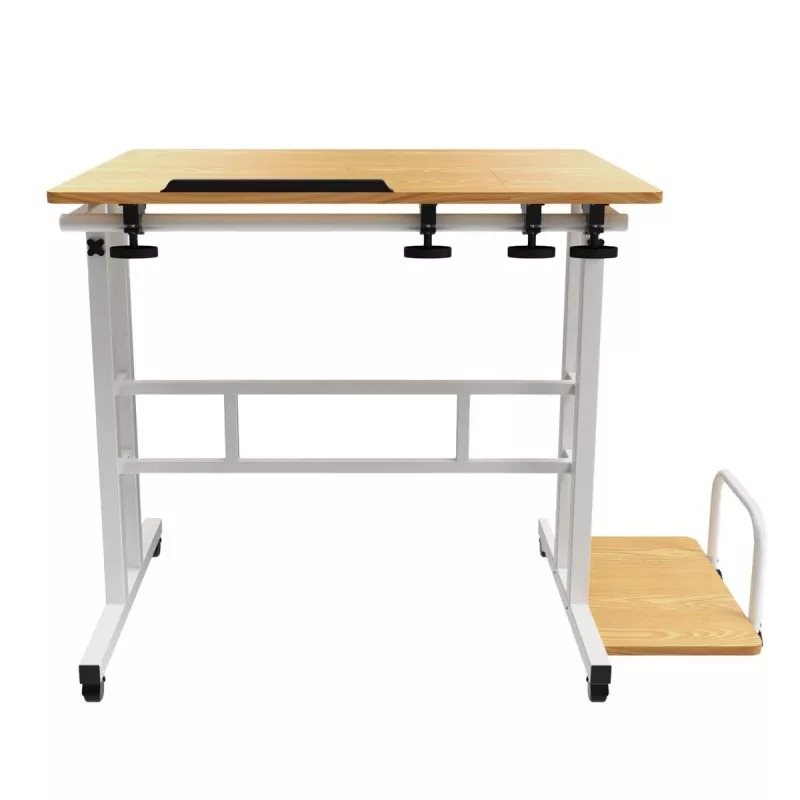 Maclean MC-124 W mobilais laptopa galds, balts, 80x60 cm, 50 kg, augstums 67-115 cm