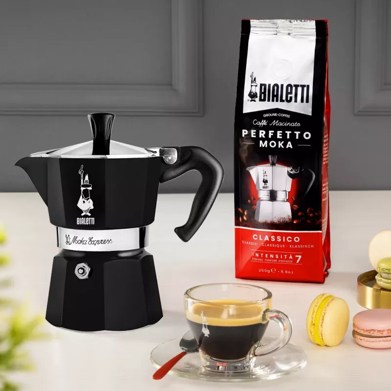 Bialetti Moka Express kafijas krūze Melna