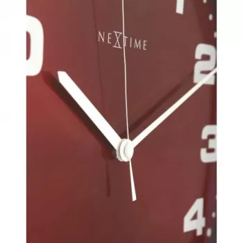 NeXtime klok 3053ro Dash Red, Ø35 cm, sienas, sarkans/sudrabs