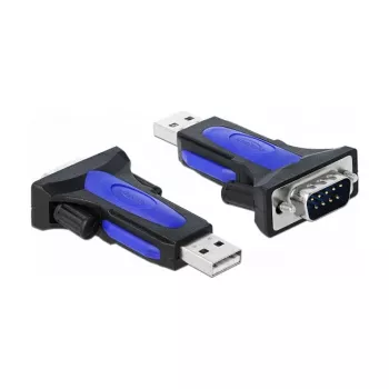 Seriālais kabelis DeLOCK 66280 USB Type-A DB-9 0.8 m Melns