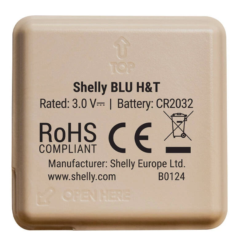 Shelly BLU H&T temperatūras un mitruma sensors (Mocha)