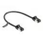 DeLOCK RJ45 kabelis, savienotājs pret savienotāju, Cat.8.1, 0.25 m, melns
