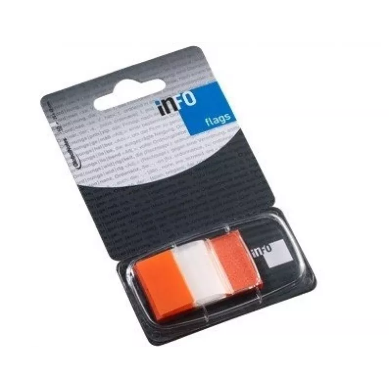 Paper-index Global Notes, 25x43mm, oranžs, Plastmasa (1x50) 0718-205