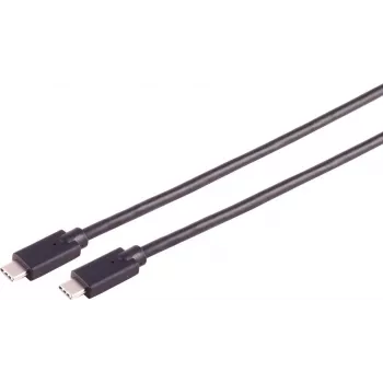 USB kabelis S/CONN 13-62025 USB 3.2 Gen 2x2 1 m USB C Melns