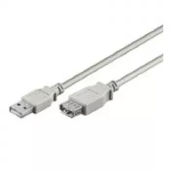 Wentronic Goobay USB 2.0 Hi-Speed pagarinājuma kabelis, pelēks, 0.3 m - USB 2.0 spraudnis (A tips) > USB 2.0 ligzda (A tips) (68621)