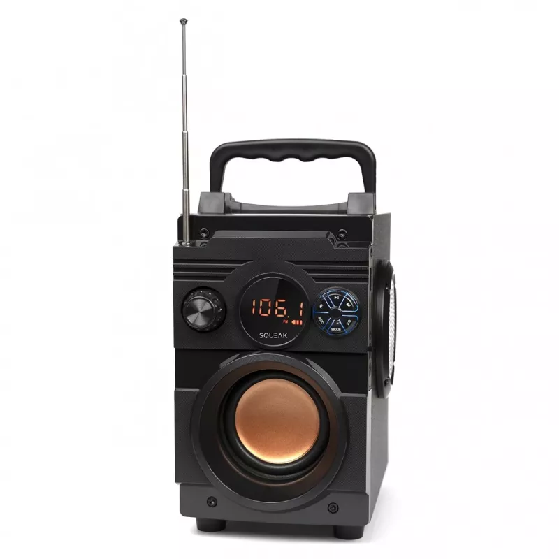 Squeak Bassblaster SQ1001 Bluetooth 5.1 skaļrunis, FM radio, MP3 atskaņotājs