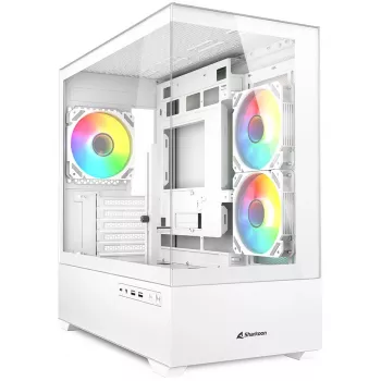 PC korpuss Sharkoon MK6 RGB Midi Tower Balts