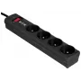 EATON Power Strip 4 FR pārsprieguma aizsardzības pagarinātājs — 4× E tipa kontaktligzdas, 1 m kabelis, 10 A, 2500 W, LED indikatori