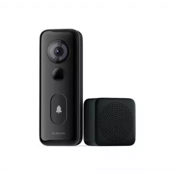 Xiaomi durvju zvans 3S Black IP65 2-virzienu audio Vadu un bezvadu Wi-Fi 2.4 GHz Akumulators/DC 5V