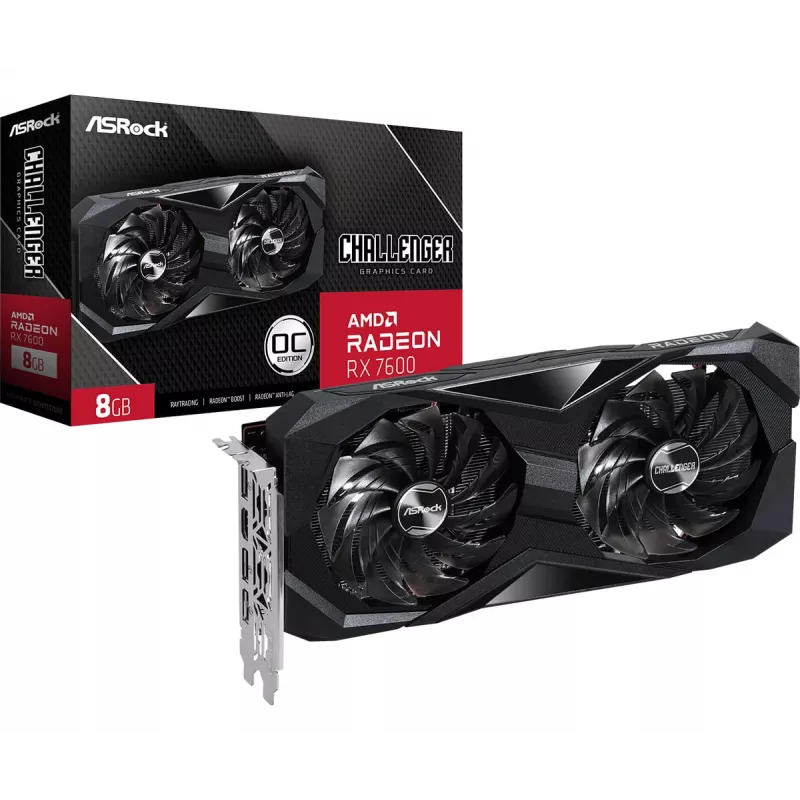 ASRock Radeon RX 7600 Challenger 8GB GDDR6 grafiskā karte