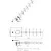 Virziena Yagi antena ALLNET ANT-868-10dbi-Yagi 868 MHz, 10 dBi, N-sieviete