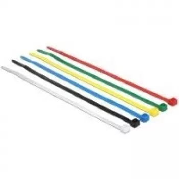 Kabeļu saites DeLOCK 18626 neilons, 200 mm, 3,6 mm, 200 gab., melna, zila, zaļa, sarkana, caurspīdīga, dzeltena