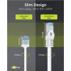 GOOBAY Ultra-Flexible Cat.6a Patch Cable slim, U/FTP, balts, 1 m, ar īpaši īsu spraudni