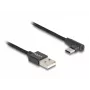 DeLOCK USB 2.0 kabelis Type-A vīriešu uz USB Type-C vīriešu leņķa 0,5 m melns