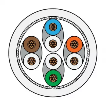 Metz Connect patch kabelis Cat.6 Ultraflex500 VoIP AWG 26 5.0 m balts