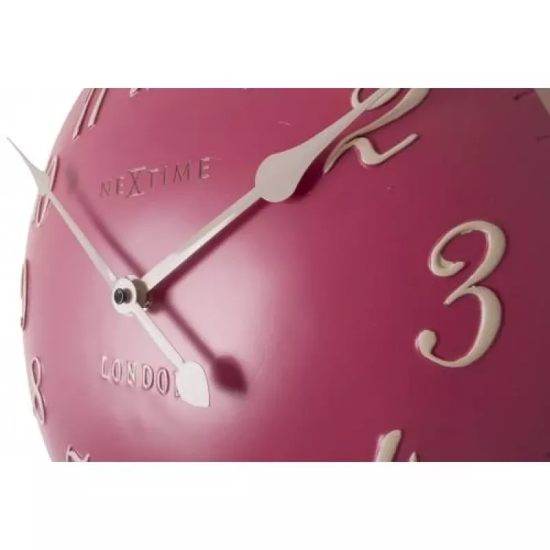NeXtime klok 3084rz London Arabic, Ø34.5 cm, sienas, rozā/balta