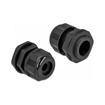 Kabeļa blīvslēgs DeLOCK 60365 Melna Plastmasa 2 gab.